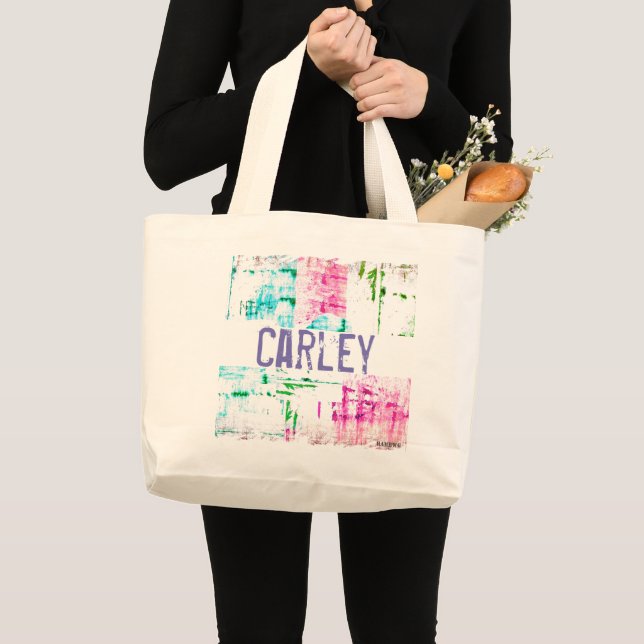 HAMbyWG - Tote Bag - gestörter Name Jumbo Stoffbeutel (Vorderseite (Produkt))