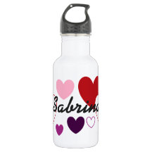 HAMbyWG - Wasserflasche - Herz und Name