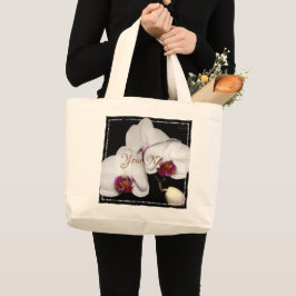 HAMbyWG - Weiße Orchideen Jumbo Stoffbeutel
