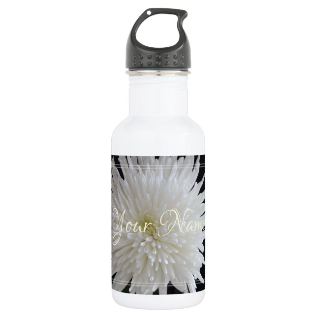HAMbyWG - White Dahlia Edelstahlflasche (Vorderseite)