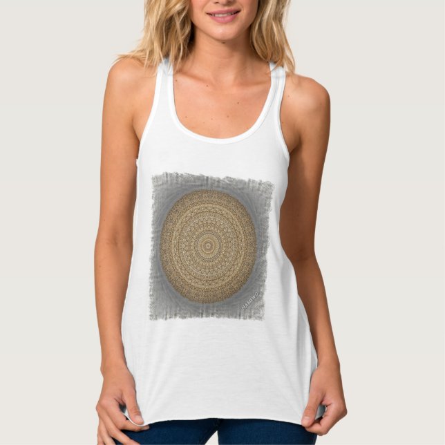 HAMbyWG - Womens Boho Circle - Beige auf Tank Top (Vorderseite)