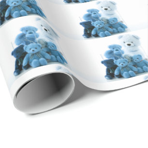 HAMbyWG - Wrapping Paper - Blue Teddy Bears Geschenkpapier