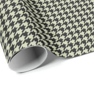 HAMbyWG Wrapping Paper - Schwarz/Beige-Hahnentritt Geschenkpapier