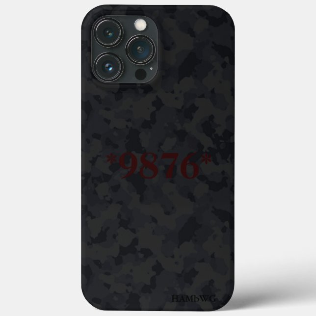 HAMbyWG Xtreme Phone Case - Black Camouflage (Rückseite)
