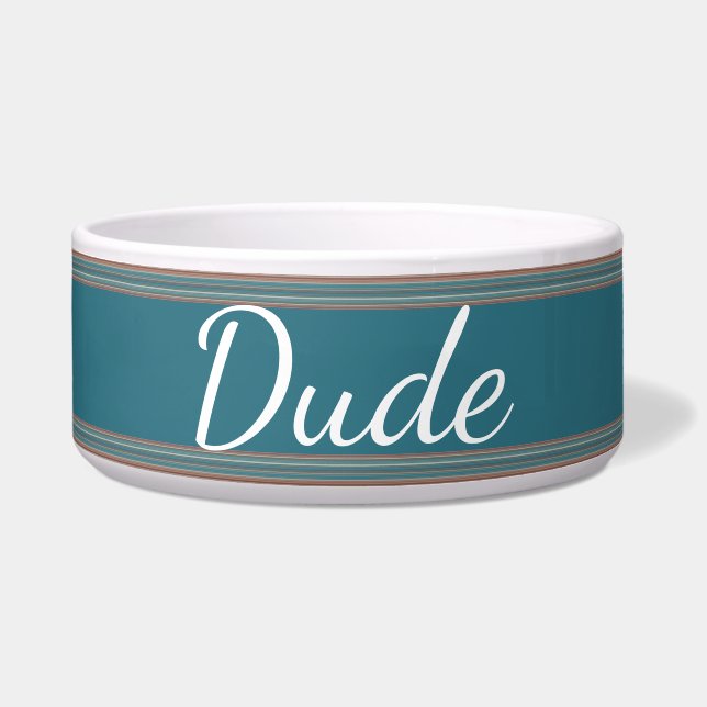 HAMbyWhiteGlove - Dog Food Bowl - Aquamarin grün Napf (Vorderseite)