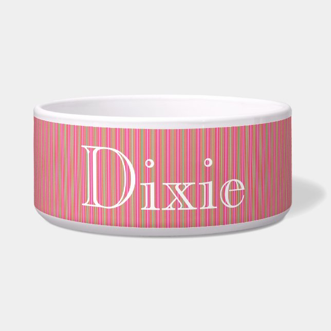 HAMbyWhiteGlove - Dog Food Bowl - Fine Pansy Pink Napf (Vorderseite)