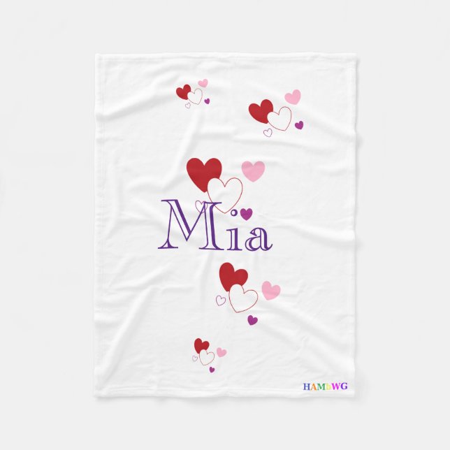HAMbyWhiteGlove - Fleece Blanket - Herz (Vorderseite)