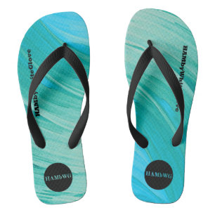 HAMbyWhiteGlove - Herren Flip-Flops - Rich Aqua Flip Flops