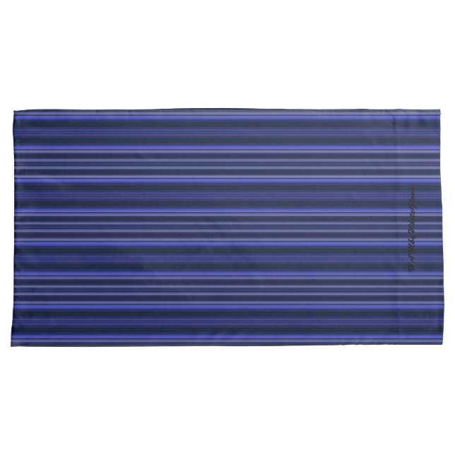 HAMbyWhiteGlove - Kissen-Hüllen - Sapphire Stripe Kissenbezug (Vorderseite-Rechts)