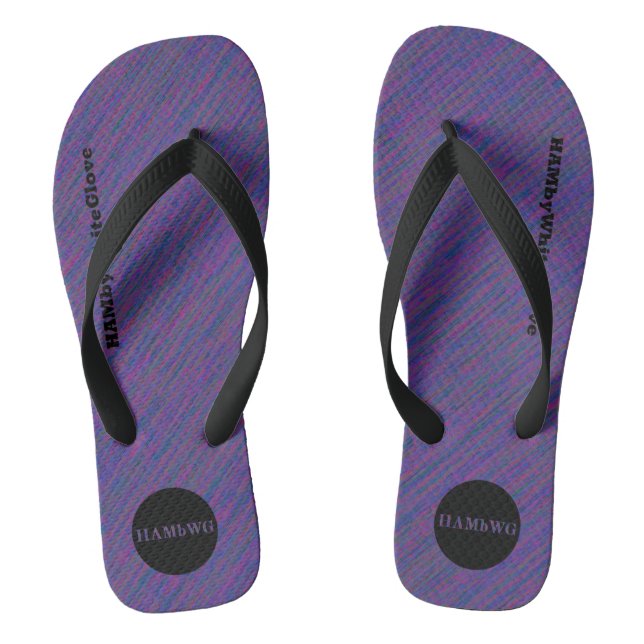 HAMbyWhiteGlove - Mens Flip-Flops - Lila Mix Flip Flops (Fußbett)
