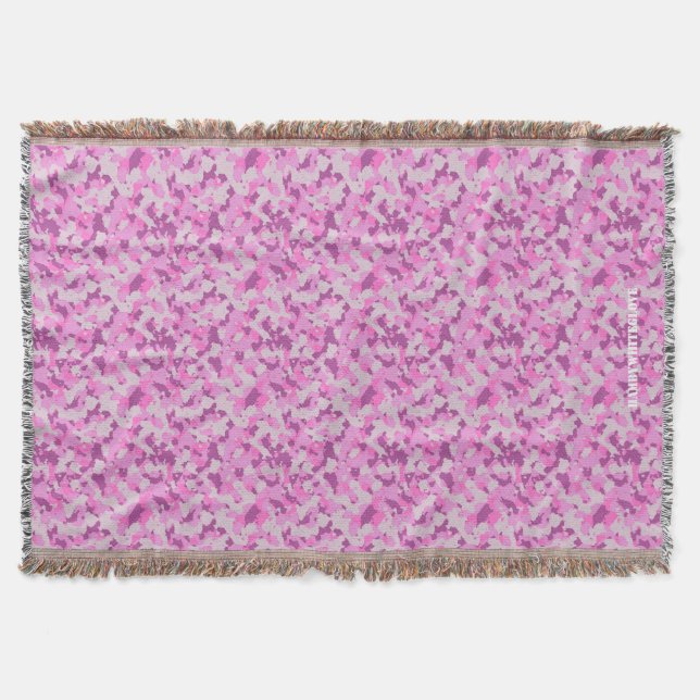 HAMbyWhiteGlove - Throw Blanket - Pink Camouflage Decke (Vorderseite)