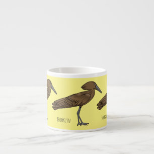 Hamerkop Vogel Cartoon Illustration Espressotasse