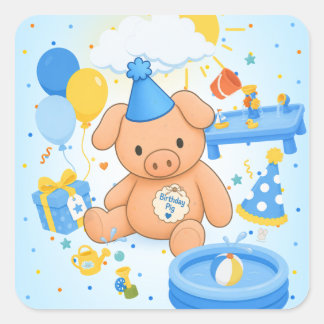 Hamhocks Splashtastic! Geschichtenbuch Quadratischer Aufkleber