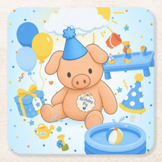 Hamhocks Splashtastic! Storybook-Papierservietten Rechteckiger Pappuntersetzer
