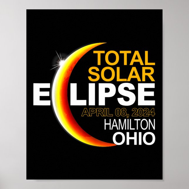 Hamilton 2024 Solar Eclipse 2024 040824 Eclipse Poster (Vorne)