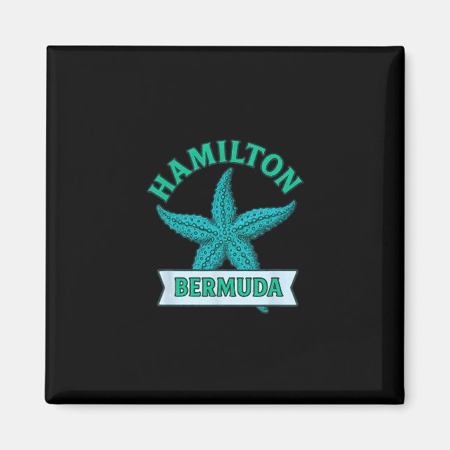 Hamilton Bermuda Stern Fisch Reise Urlaub Souvenir Magnet (Vorne)