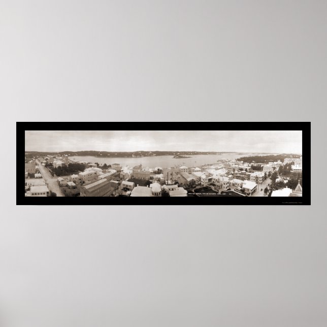 Hamilton Bermuda Tower Foto 1911 Poster (Vorne)