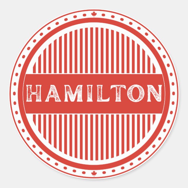 Hamilton City Pride Emblem – Canadian Identity Runder Aufkleber (Vorderseite)