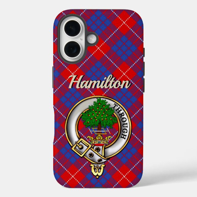 Hamilton Clan Badge & Tartan iPhone / iPad case (Rückseite)