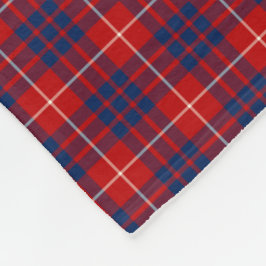 Hamilton Clan Bright Blue und Red Tartan Fleecedecke