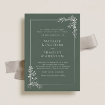 Hamilton Elegant Sage Silver Foil Grüne Hochzeit