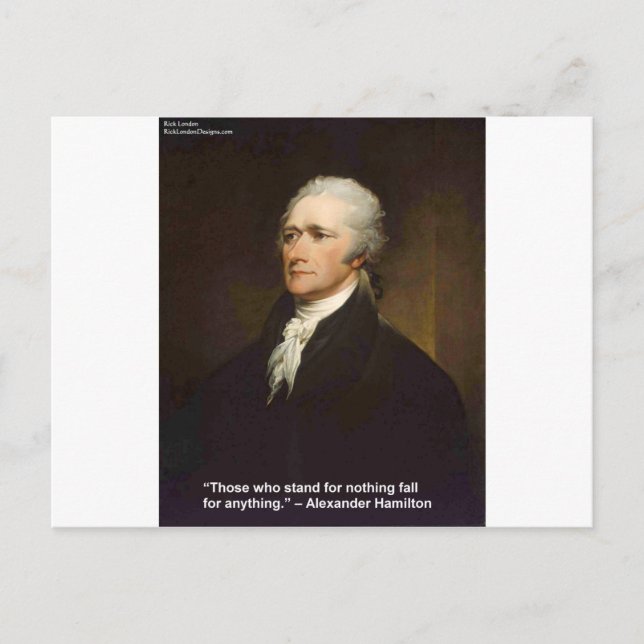 Hamilton Fall For Anything Zitat Geschenk Postkarte (Vorderseite)