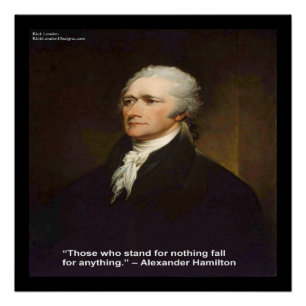 Hamilton "Fall For Anything" Zitat Poster