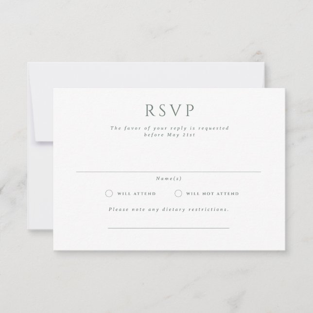 Hamilton Formal Landscape Wedding RSVP Card Einladung (Vorderseite)