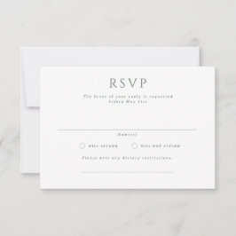 Hamilton Formal Landscape Wedding RSVP Card Einladung