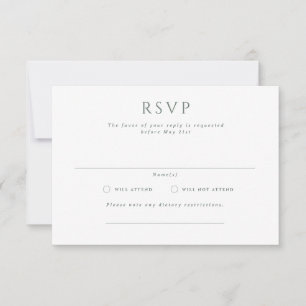 Hamilton Formal Landscape Wedding RSVP Card Einladung