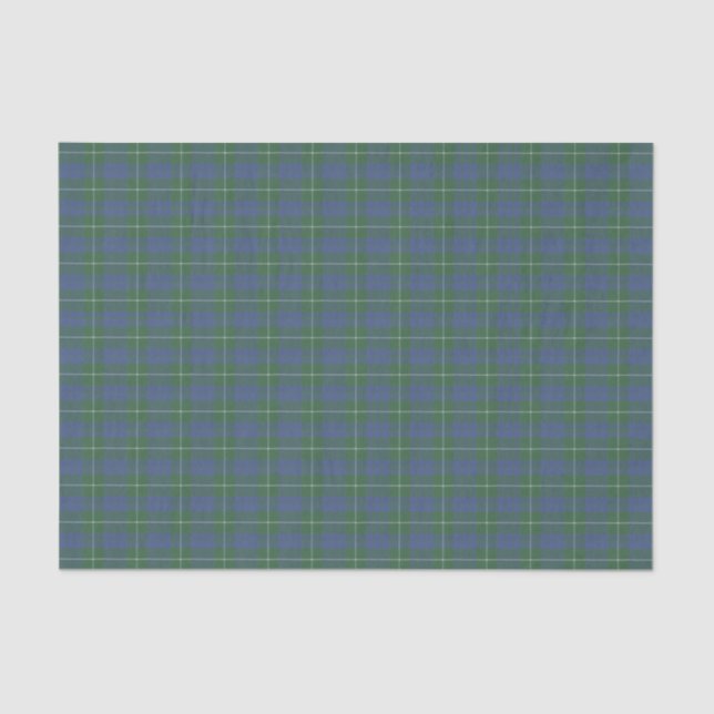 Hamilton Green Scottish Tartan Seidenpapier (Vorderseite)