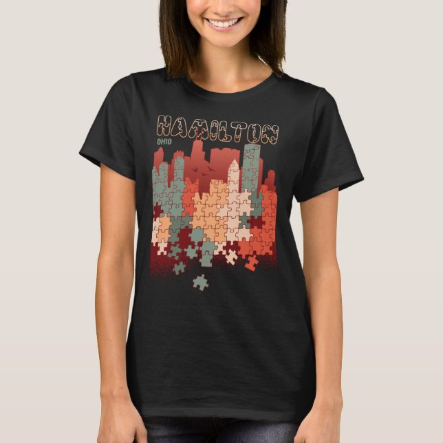 Hamilton in Ohio Travel Souvenir T-Shirt (Vorderseite)