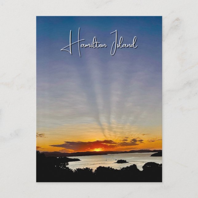 Hamilton Island Sunset Postkarte (Vorderseite)