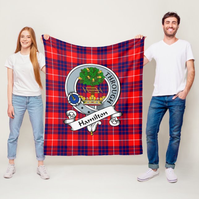 Hamilton Modern Clan Abzeichen Tartan Kariert Fleecedecke (Beispiel)