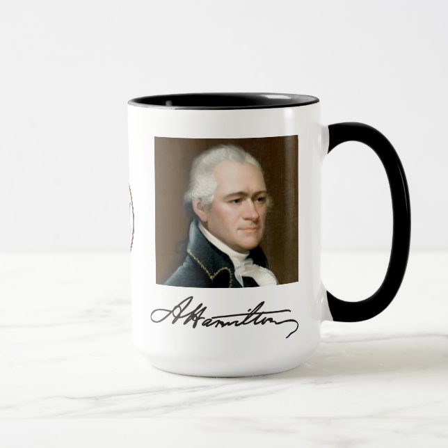 Hamilton-Porträt u. Tatsachen-Tasse Tasse (Rechts)