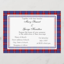 Hamilton Scottish Wedding Einladung