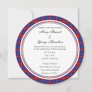 Hamilton Scottish Wedding Round Einladung