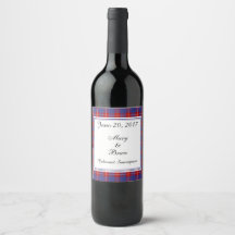 Hamilton Scottish Wedding Wine Label