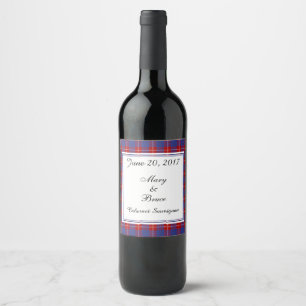 Hamilton Scottish Wedding Wine Label Weinetikett