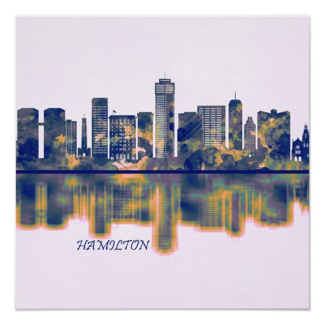 Hamilton Skyline Poster (Vorderseite)