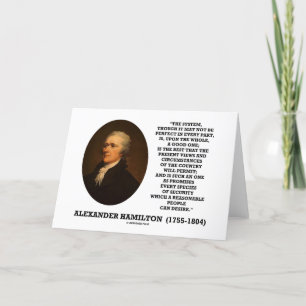 Hamilton-System perfekt nicht sein ein gutes Zitat Karte