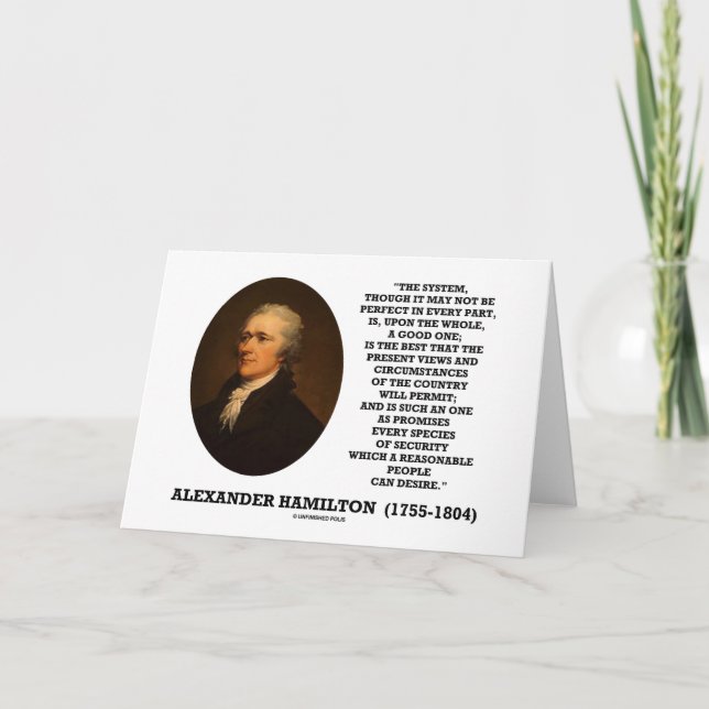 Hamilton-System perfekt nicht sein ein gutes Zitat Karte (Vorderseite)