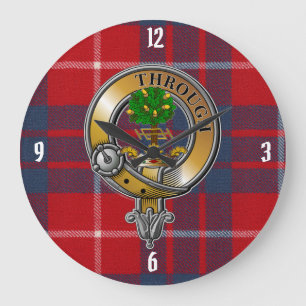 Hamilton Tartan & Abzeichen Große Wanduhr