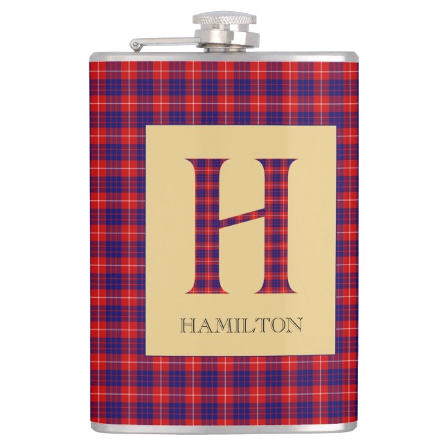 Hamilton Tartan Monogram H Flachmann (Vorderseite)