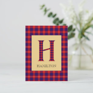 Hamilton Tartan Monogram H Postkarte