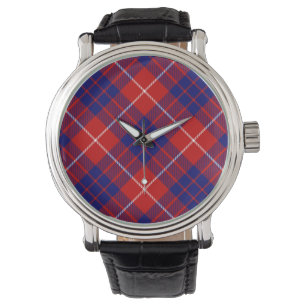 Hamilton Tartan Red Blue lila kariert Armbanduhr