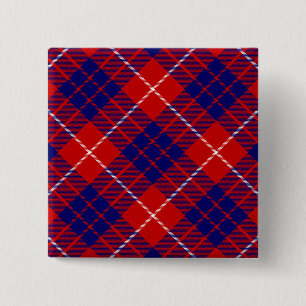 Hamilton Tartan Red Blue lila kariert Button