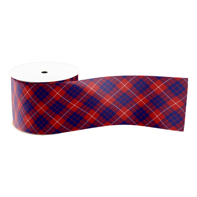 Hamilton Tartan Red Blue lila kariert Ripsband (Spule)
