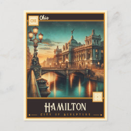 Hamilton, | VINTAG Postkarte