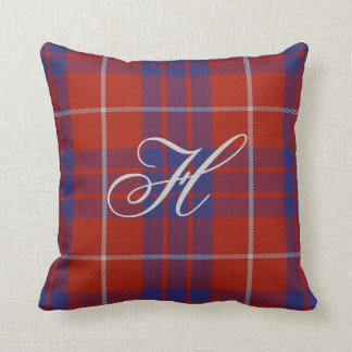 Hamiltontartan-Monogramm-Kissen Kissen
